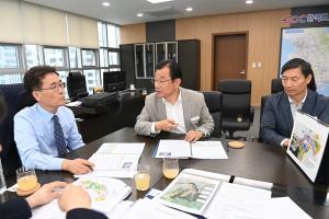 이현재 하남시장, 도로공사 사장 면담서 드림휴게소와 3호선 통합설치 등 교통개선 현안협조요청